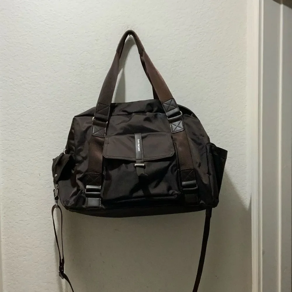 New Calvin Klein Duffel Bag Weekender Bag Brown